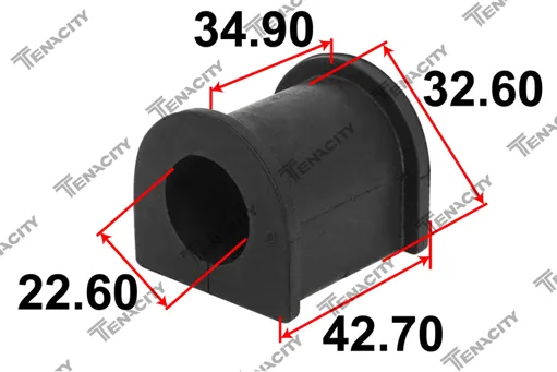 BUCHA BARRA ESTABILIZADORA DIANTEIRA (22,60MM)